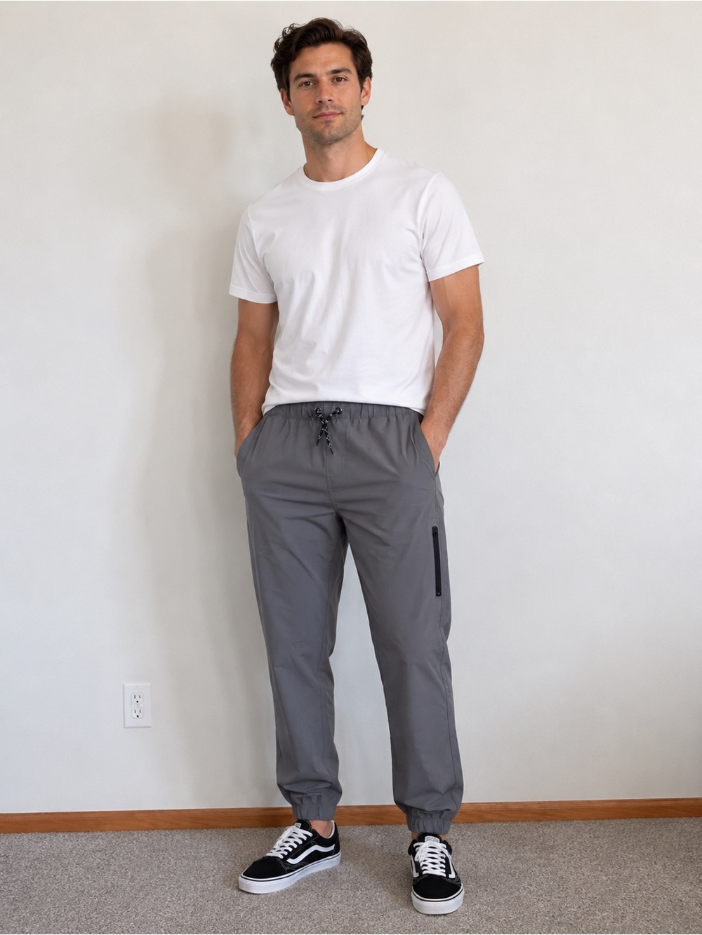 Weatherproof Vintage Men’s Gray Jogger Pants XL Lightweight Athletic
